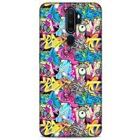 Graffitix (7) Desenli Silikon Kapak Oppo A5 2020 Kılıf