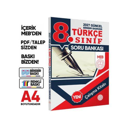 2027 8 Sınıf LGS Türkçe MEB Çalışma Kitabı Soru Bankası (Renkli Baskı A4 Boyutlu) BASKI ÜCRETİ