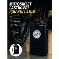 Araç Lastik Şişirme Pompası Taşınabilir Analog Basınç Göstergeli Hava Kompresörü