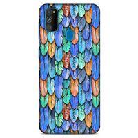 Samsung Galaxy M30s Kılıf Desenli Özel Seri Tüyler (37) Silicone Cover