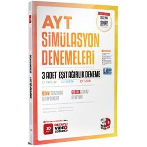 AYT Eşit Ağırlık 3 lü Simülasyon Genel Deneme 3D Yayınları