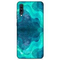 Samsung Galaxy A70s Kılıf Pastel Renkler (6) Silikon Kılıf Mavi Yeşil