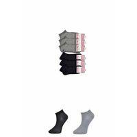 Siyah ve Gri Kadın Bilek Çorap 6 çift