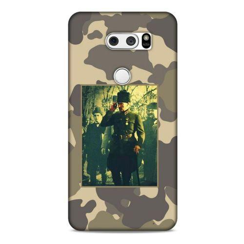 LG K40S Kılıf Atatürk (14) Lansman Kılıf Kamuflaj Krem