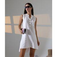 Düğme Detaylı Mini Elbise