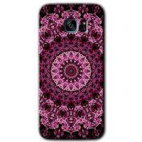MRCİLETİSİM MRCİLETİSİM Samsung Galaxy S7 Edge Kılıf HD Desen Baskılı Arka Kapak + Temperli Cam - Mandala Patterns Kaleidos