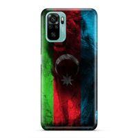Xiaomi Redmi Note 10 5G Uyumlu Kılıf Azarbaijan (35) Fit Design Kılıf Bayrak Aslanlı
