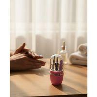 Tırnak Bakım Manikür Pedikür Seti 4 Parça Pembe Kompakt Taşınabilir Tasarım