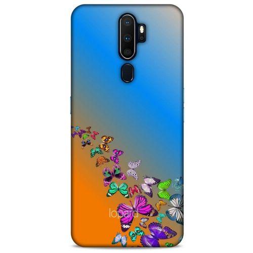 Oppo A5 2020 Kılıf Kelebek Etkisi (50) Shockproof Kılıf Bordo Pembe