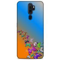 Oppo A5 2020 Kılıf Kelebek Etkisi (50) Shockproof Kılıf Bordo Pembe
