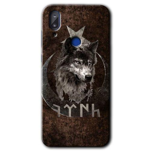 Vestel E5 Kılıf HD Desen Baskılı Arka Kapak - Bozkurt Göktürk + Kırılmaz Cam