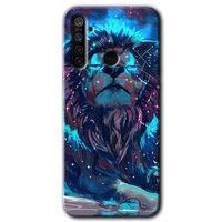 Realme 6i Kılıf HD Desen Baskılı Arka Kapak - Neon Aslan + Kırılmaz Cam
