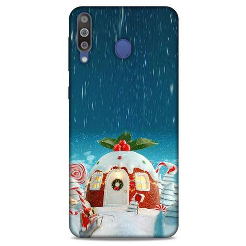 Samsung Galaxy M30 Kılıf Snowix (14) Lansman Kılıf Beyaz Kırmızı