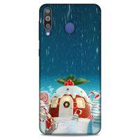 Samsung Galaxy M30 Kılıf Snowix (14) Lansman Kılıf Beyaz Kırmızı