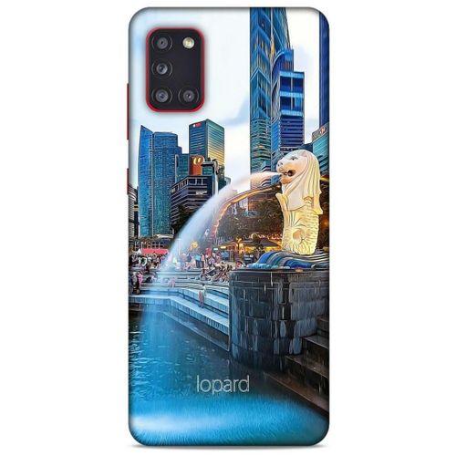 Samsung Galaxy A31 Kılıf Dünya Mimarisi (47) Crystal Flex Kılıf Merlion Singapur