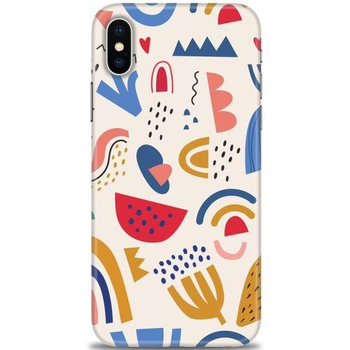 iPhone XS Max Kılıf HD Baskılı Kılıf - Çizim + Tam Ekran Koruyucu