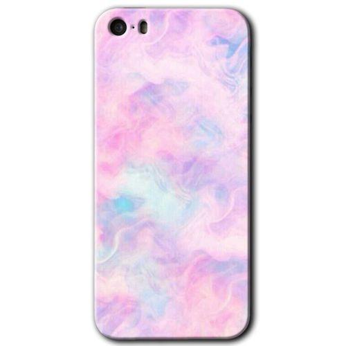 iPhone 5 Kılıf HD Desen Baskılı Arka Kapak - Pembe-Duman