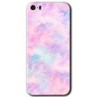 iPhone 5 Kılıf HD Desen Baskılı Arka Kapak - Pembe-Duman