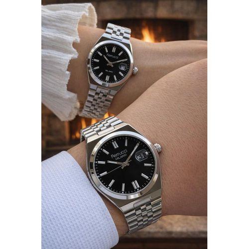 Ferrucci Çift Sevgili Saati Çelik Kordon 3 Atm Suya Dayanıklı Kol Saati VS.BLKT.0830