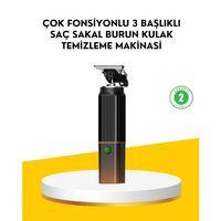 3’ü 1 Arada Şarjlı Erkek Bakım Seti – Saç, Sakal Ve Burun Tüyü Kesme Makinesi