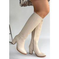 Morena Bej Cilt Bej Tabanlı Topuklu Çizme