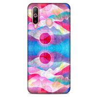 Samsung Galaxy A60 Kılıf Pastel Renkler (20) Koruyucu Kılıf Fuşya Mavi