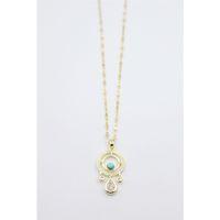 Damla Taşlı Kolye - Altın