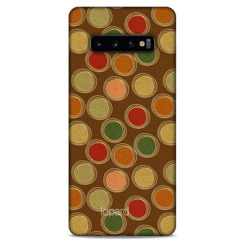 Samsung Galaxy S10 Plus Kılıf Pastel Renkler (43) Thin Fit Kılıf Kahve Yeşil