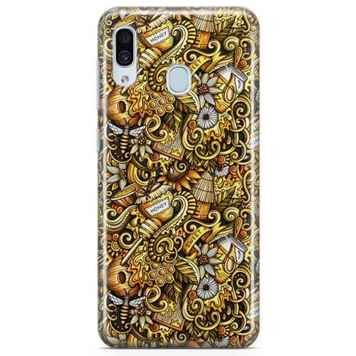Samsung Galaxy A30 Kılıf Honey Doodle Arka Kapak Koruma Desenli Full Koruyucu
