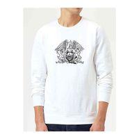 Bohemian Rhapsody Logo Baskılı Beyaz Erkek Sweatshirt