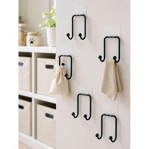 5'li Yapışkanlı Askı Seti Mutfak Banyo Ve Ev İçin Çok Amaçlı Askılık