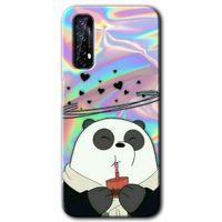 Potkal Hediye Fabrikası Realme 7 Kılıf HD Desen Baskılı Arka Kapak - Milkshake Panda