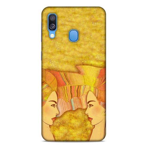 Lopard Samsung Galaxy A40 Uyumlu Kılıf Sürreal Yüzler ♀ (16) Kalın Kılıf Desenli