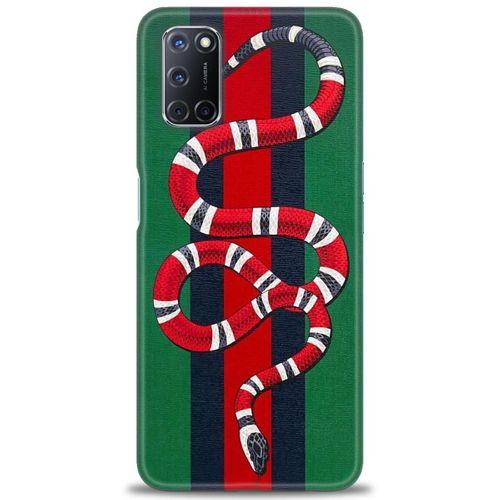Oppo A92 Kılıf HD Baskılı Kılıf - Yılan + Tam Ekran Koruyucu