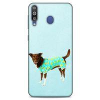 Samsung Galaxy M30 Kılıf Köpek Kıyafetleri (48) Bumper Kılıf Fanila