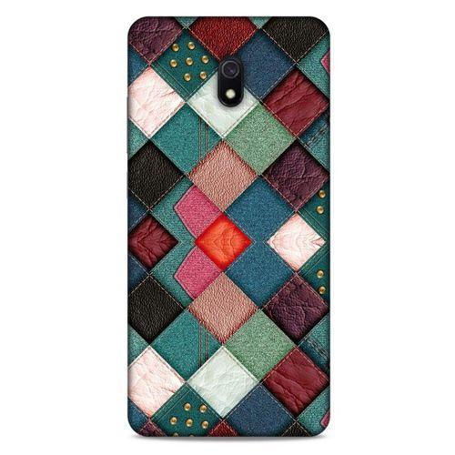 Xiaomi Redmi 8A Kılıf Patchwork (18) Telefon Kılıfları Pembe Yeşil