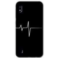 Samsung Galaxy A10 Kılıf Baskılı Kapak - Heart Rytm + 5D Tam Kaplayan Cam