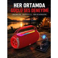 Suya Dayanıklı 20w Rgb Hoparlör Bluetooth, Usb, Sd Kart Ve Aux Girişli