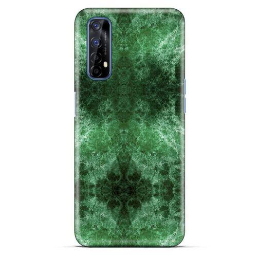 Mermer Desenli (12) Tema Koruyucu Silikon Yeşil Oppo Realme 7 Kılıf