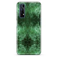 Mermer Desenli (12) Tema Koruyucu Silikon Yeşil Oppo Realme 7 Kılıf