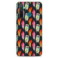 Oppo Realme 5 Pro Kılıf Desenli Özel Seri Tüyler (49) Ultra Silikon Kılıf
