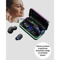 Uzun Pil Ömürlü E10 Powerbank Bluetooth Kulaklık Led Gösterge