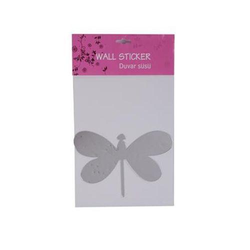 Aynalı Duvar Çıkartma Stıcker Dekoratif Duvar Kağıdı,Süs  Kelebek Şekilli 20X13X0,6Cm