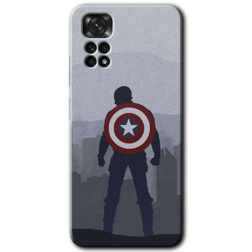 Potkal Hediye Fabrikası Xiaomi Redmi Note 11 5G Global Kılıf HD Desen Baskılı Arka Kapak - Captain Avenger
