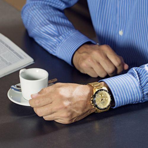 Festina F20634/6 Quartz Çelik Altın Rengi 10 ATM 45 mm Erkek Kol Saati