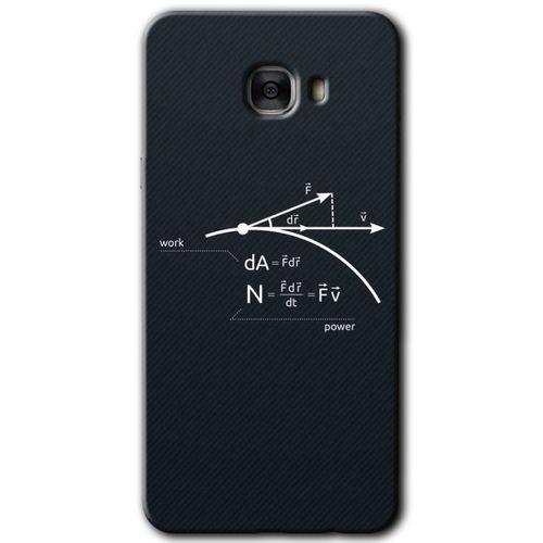 MRCİLETİSİM MRCİLETİSİM Samsung Galaxy C7 Kılıf HD Desen Baskılı Arka Kapak + Temperli Cam - Work Formül