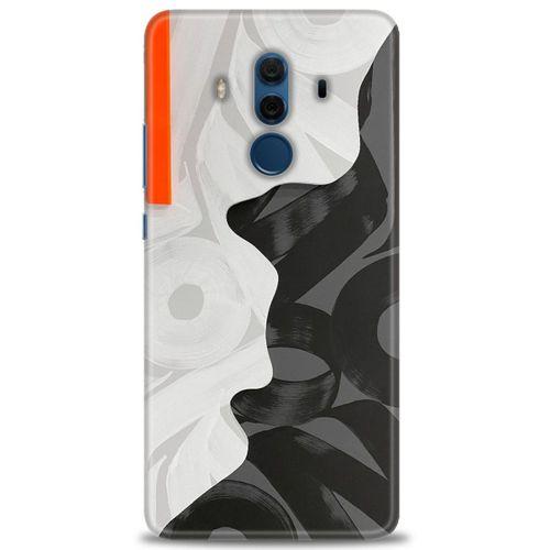 Huawei Mate 10 Pro Kılıf HD Baskılı Kılıf - Turuncu Çizgi + Tam Ekran Koruyucu