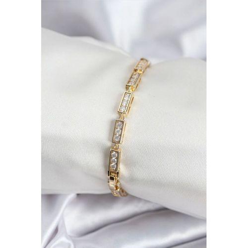 Pirinç VIP Seri Gold Renk Parçalı Model Kadın Bileklik