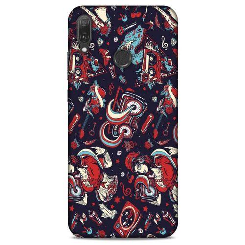 Retro (6) Desen Silikon Kılıf Renkli Huawei Y9 2019 Kılıf