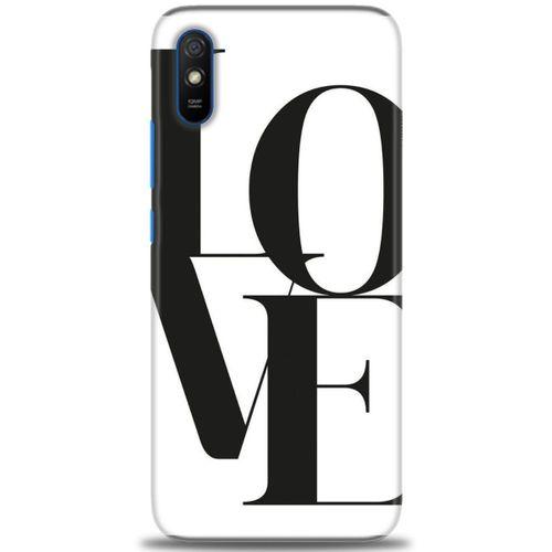 Xiaomi Redmi 9A Kılıf HD Baskılı Kılıf - Love + Tam Ekran Koruyucu